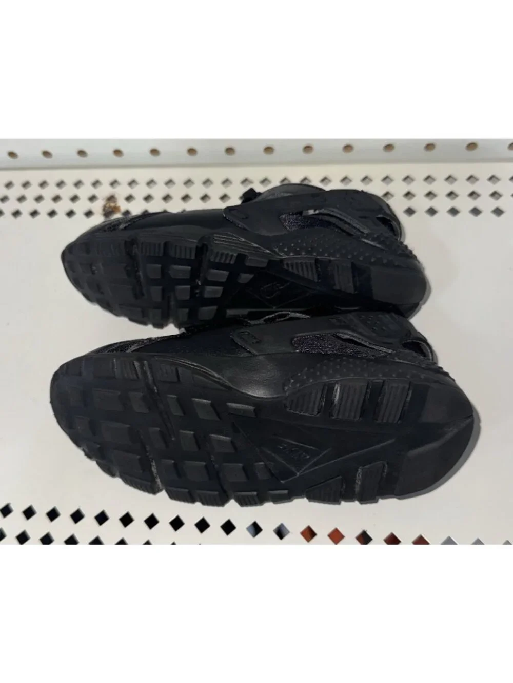 Nike Air Huarache Run TD Triple Black Boys Youth Athletic Running Shoes Size 10C